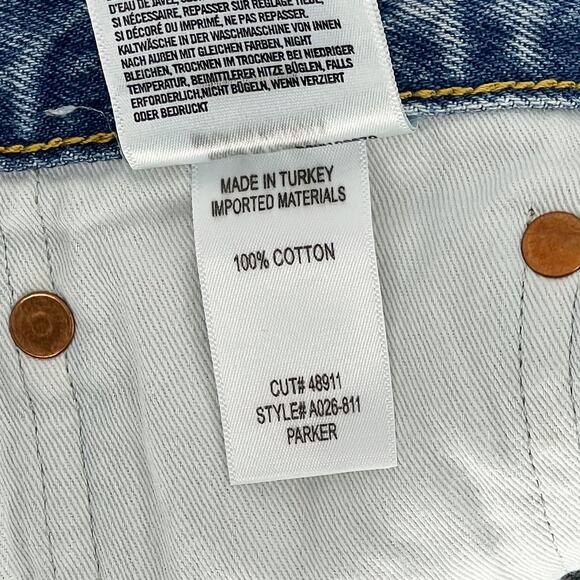 AGOLDE Parker Vintage Cut Off Denim Shorts Women’s Size 25 Swapmeet Distressed - Picture 4 of 5